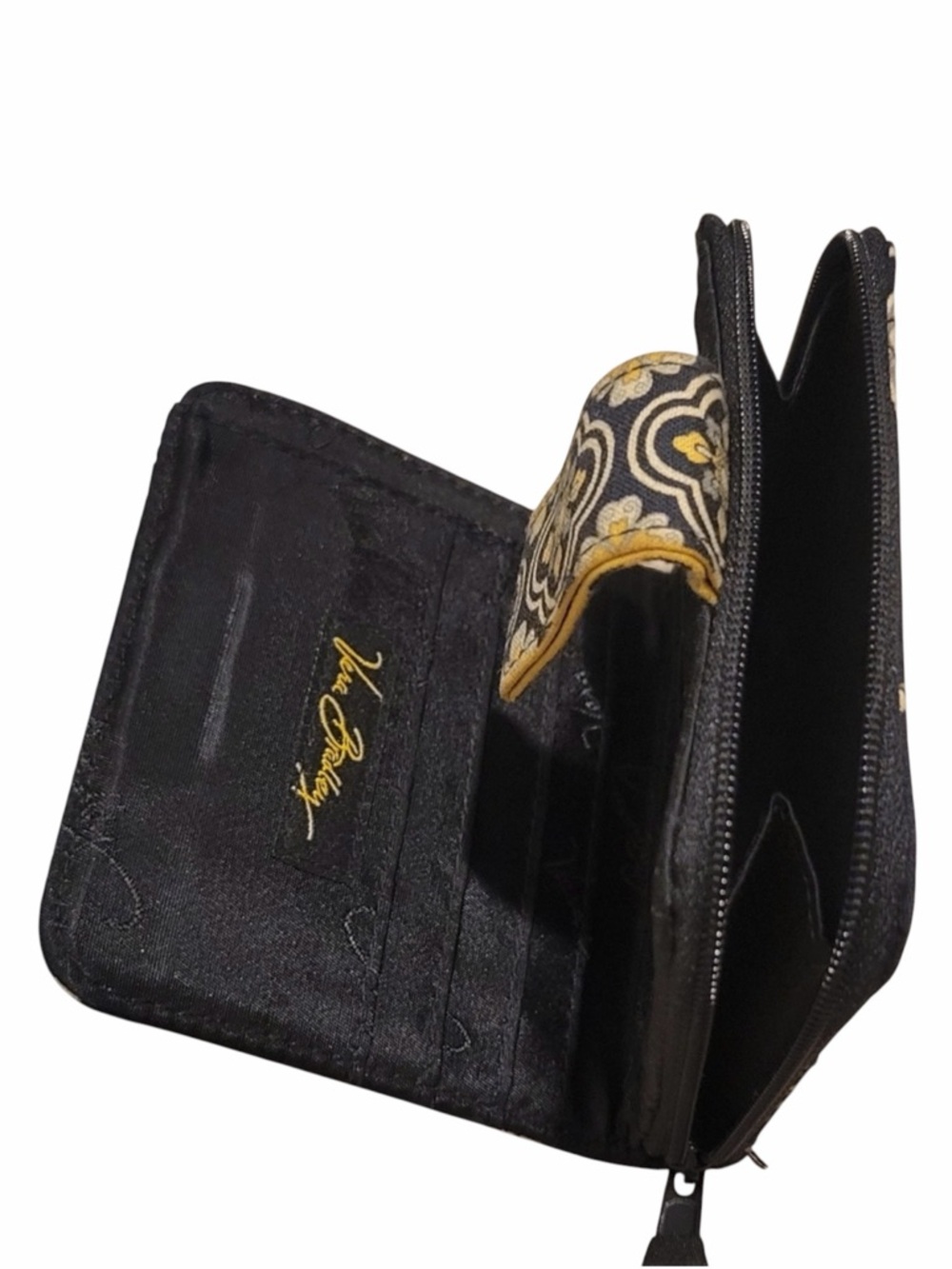 Vera Bradley Bifold Wallet featuring the Yellow Bird pattern retired - Picture 4 of 8